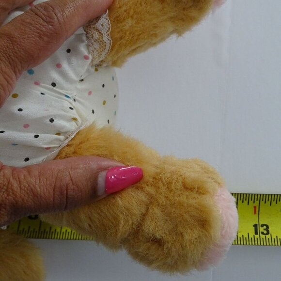 Vintage Mattel Emotions Plush Bear Pink Gingham Outfit 1983 Collectible 12 inch - Picture 6 of 9